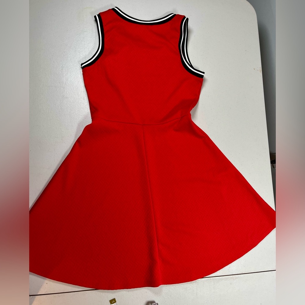 Vintage 1970s Charlotte Russe ringer t knit mini red tank dress preppy, small - Picture 9 of 12
